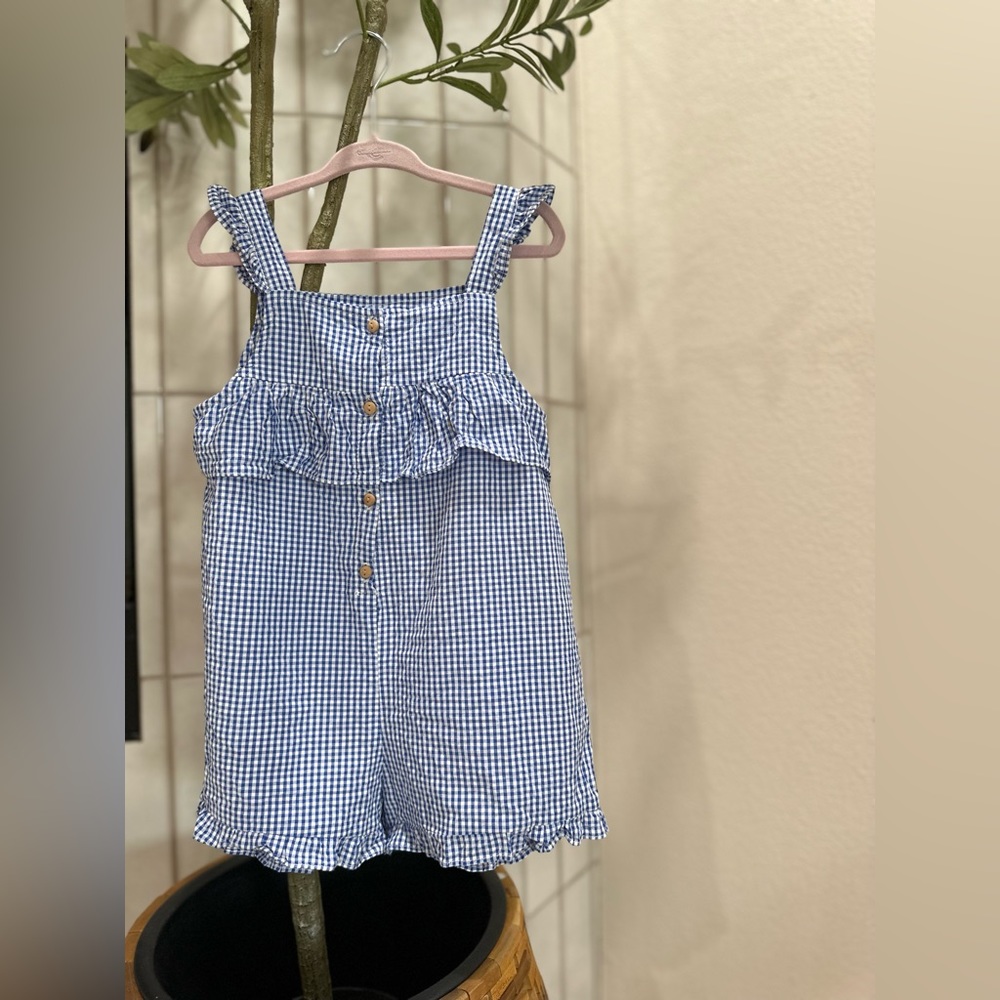 Zara Blue Gingham Kids Romper